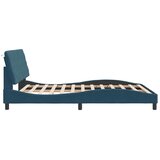  Okvir kreveta s LED-om bez madraca plavi 160 x 200 cm baršunasti | Eponuda.com