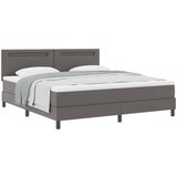  Krevet s opruga kutije Siva 180 x 200 cm Umjetna koža | shoptok.hr