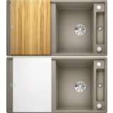 Blanco sudoper AXIA III 5 S InFino SILGRANIT SIVI KAMEN, daska drvo, s dalj. upr. | shoptok.hr