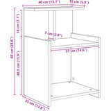 vidaXL noćni ormari 2 kom Umjetnički hrast 40x35x60 cm Konstruirano drvo | shoptok.hr