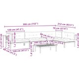  5-dijelna set vrtnih sofa od paleta s jastucima od drva bagrema | shoptok.hr