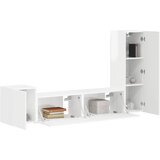  Set TV komoda Zidne 4 pcs Visoki sjaj bijela Konstruirano drvo | shoptok.hr