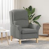 vidaXL Temno sivi naslanjač Temno siva Tkanina in les Standardna | Shoptok.si