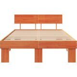  Krevetna konstrukcija s uzglavljem Voštano smeđa 135 x 190 cm | shoptok.hr