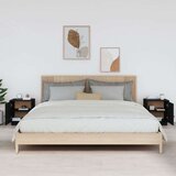  Nočna omarica 2 kosa črna 40x34x45 cm trdna borovina, (20732721) | Shoptok.si