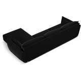 Mazzini Sofas Črna žametna kotna sedežna garnitura z ležalnikom (desni kot) Vanda – | Shoptok.si
