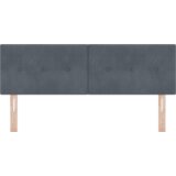 vidaXL LED Glava z Žametnim Oblazinjenjem s Pritisnjenimi Gumbki Temno Siva 80 cm | Shoptok.si