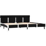  Okvir za krevet od umjetne kože s LED svjetlom crni 180x200 cm | Eponuda.com