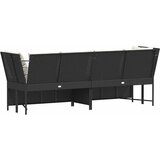  Vrtna sofa od poliratana s jastucima crna | shoptok.hr