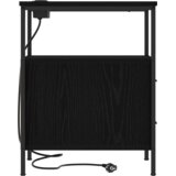 vidaXL Nočne omarice 2 pcs Črni hrast 30 x 48 x 61 cm Konstruiran les | Shoptok.si