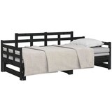  Izvlečna dnevna postelja črna trdna borovina 2x(90x200) cm, (20601221) | Shoptok.si