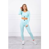 Kesi Striped top set with mint blouse | shoptok.hr