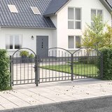  Vrata Ograde za Vrt s Arhivnim Vrh Siva 4 x 1 25 m Čelik | shoptok.hr