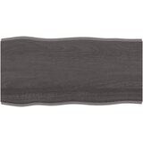 vidaXL Mizna plošča temno siva 100x50x4 cm obdelana trdna hrastovina Cene