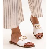 Gemre White slides with a buckle Mariza | Shoptok.si