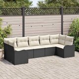  Sjedeća garnitura za vrt Crna poliratan 289.0 x 122.5 x 85.0 cm | shoptok.hr