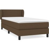  Krevet s oprugama i madracem tamnosmeđi 90 x 190 cm od tkanine | shoptok.hr