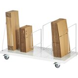 RAU Pomično stojalo za kartonaste škatle, svetlo sive barve RAL 7035, 915 x 650 mm, 5 natičnih lokov (2 x 300 mm, 3 x 500 mm) | Shoptok.si