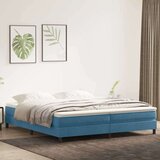 Box Spring krevet bez madracem tamnoplavi 200x220 cm baršun | shoptok.hr