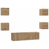  Set TV komoda 6 pcs Umjetnički hrast Konstruirano drvo | shoptok.hr