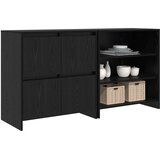  Kreveta 2 pcs Crni hrast 70 x 41 x 75 cm Konstruirano drvo | shoptok.hr