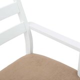  Blagovaonske stolice s jastucima 2 kom. Bijele, puno drvo, guma | shoptok.hr