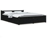 Furnova Posteljni okvir s predali črn 135x190 cm, (21942778) | Shoptok.si