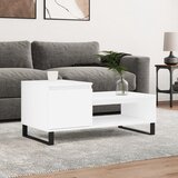 vidaXL Klubska mizica Bela 100x50x45 cm inženirski les Cene
