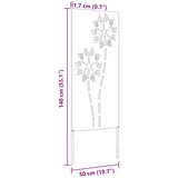  Privatnost u vrtu Rezbarija Srebrno 50 x 140 cm Pocinčani čelik | shoptok.hr