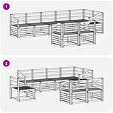  Set vanjskih sofa 8 pcs Bijela 304 x 126,5 x 73 cm | Shoptok.si