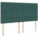 vidaXL Box spring postelja z vzmetnico temno zelena 200x200 cm žamet, (21309062) | Shoptok.si