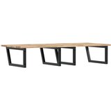  Zidna polica za umivaonik od čelika i masivnog bagremovog drva Smeđa 120 x 60 x 2 cm | shoptok.hr