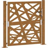 vidaXL Vrtna vrata 105x105 cm Vremensko odporno jeklo Lahka zasnova | Shoptok.si