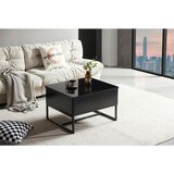 Livetastic klubska miza, 70/40,5-65,5/60 cm črna | Shoptok.si