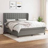  Okvir kreveta s oprugama i madrac svjetlosivi 180x200cm tkanina | shoptok.hr