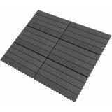  Pločice za decking 6 pcs Crna 60 x 30 cm Drvoplastična smjesa | shoptok.hr