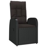 vidaXL Set za blagovanje u vrtu od 5 dijelova s jastučićima Crni Poli Ratan | shoptok.hr