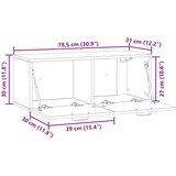 TV Omarica za TV, ki jo lahko montiraš na steno Betonsko siva, (5000220379) | Shoptok.si