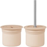 Minikoioi Sip+Snack Set jedilni set za otroke Bubble Beige / Powder Grey 1 kos | Shoptok.si