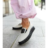Gemre Beige lace-up shoes on a chunky sole Teska | Shoptok.si