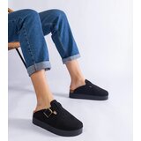 Gemre Black women's platform slippers with a buckle Armitage | Shoptok.si