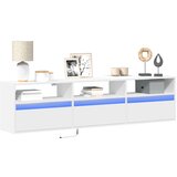 Maison Chic Stenska TV omarica - TV stojalo - Televizijska omarica z LED lučkami bela 180x31x45 cm, (21699383) | Shoptok.si