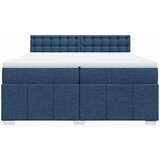  Krevet s oprugama i madracem plavi 200 x 200 cm od tkanine | shoptok.hr