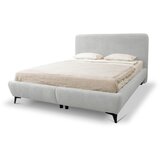 Makamii Svijetlo sivi tapecirani bračni krevet s prostorom za odlaganje s podnicom 180x200 cm Makapu – | shoptok.hr