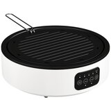 Nesta Dvojna keramična kuhalna plošča 2 v 1 za kuhanje in žar, 2000 W, 4 stopnje toplote, LED zaslon, bela, z lovilcem maščobe, (5000493257) | Shoptok.si