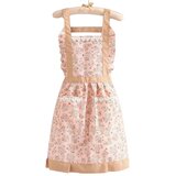 INF Cvetlični predpasnik iz platna v stilu princeske - Zračen kuhinjski predpasnik Pink, (5000078414) | Shoptok.si