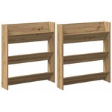  Ormar za cipele Zidne 2 pcs Umjetnički hrast 85 x 18 x 90 cm | shoptok.hr