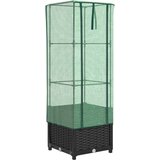  Povišena gredica s pokrovom za staklenik 40 x 40 x 139 cm | shoptok.hr