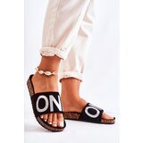 EVENTO Classic Slip-On Slippers With Inscription Black and Silver Bahari | shoptok.hr