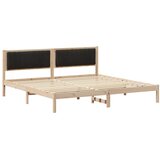  Krevetni okvir s tapiciranim uzglavljem Crna 200 x 200 cm | shoptok.hr